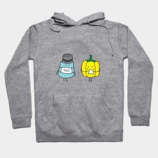 cute pepper bottle wearing mask with yellow pepper sneezing Hoodie